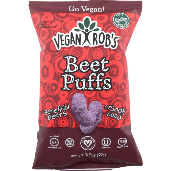 VEGANROBS: Beet Puffs, 3.5 oz
