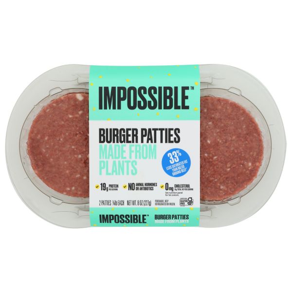 IMPOSSIBLE FOODS: Burger Patties Impossible, 8 oz