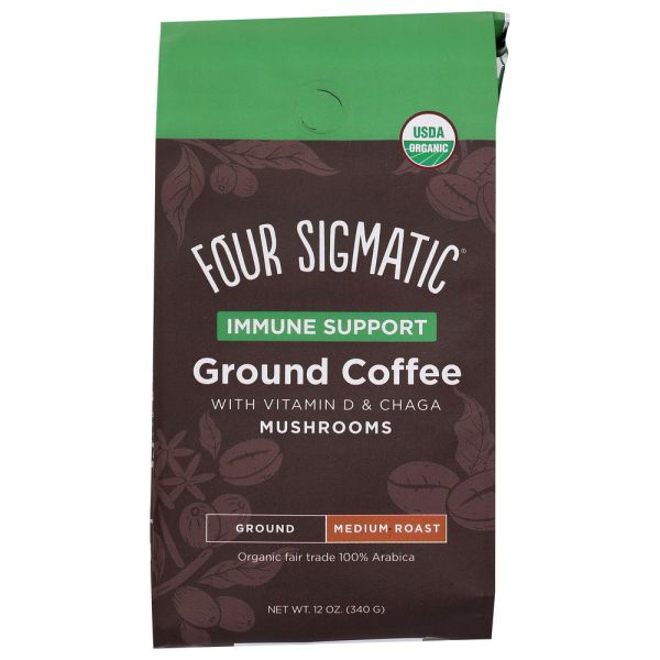 FOUR SIGMATIC: Immune Support Ground Coffee, 12 oz