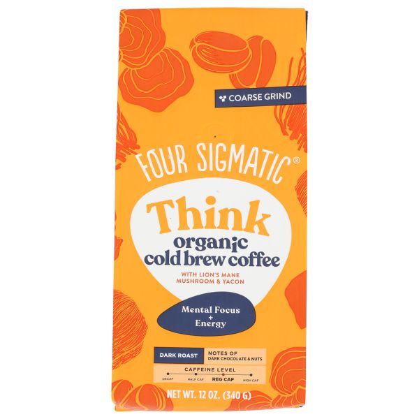 FOUR SIGMATIC: Think Cold Brew Ground Coffee Bag, 12 oz