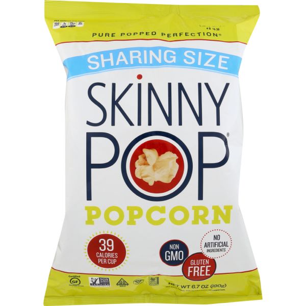 SKINNY POP: Popcorn Original Sharing Size, 6.7 oz