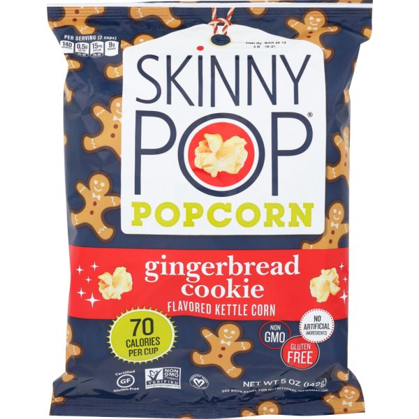 SKINNY POP: Gingerbread Cookie Popcorn, 5 oz