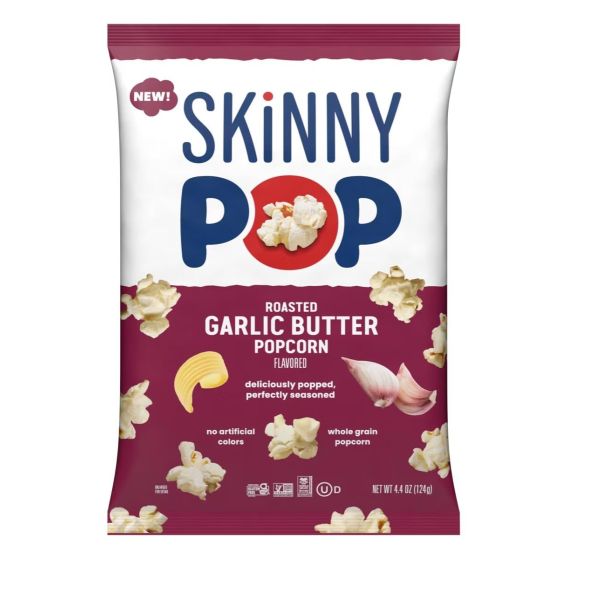 SKINNY POP: Roasted Garlic Butter Popcorn, 4.4 oz