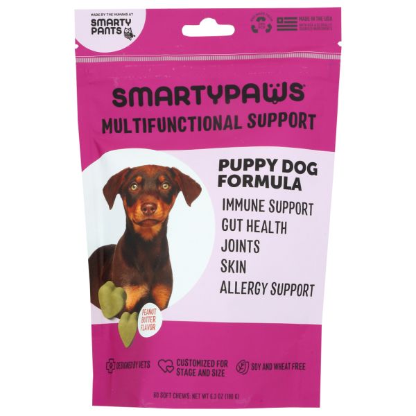 SMARTY PANTS: SmartyPaws Peanut Butter Puppy Formula, 60 pc