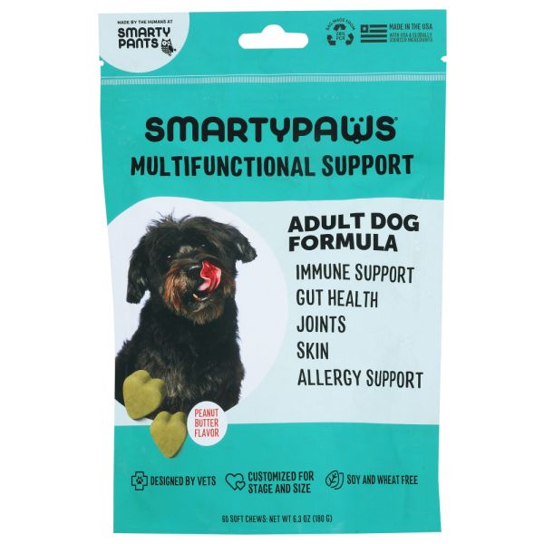 SMARTY PANTS: SmartyPaws Peanut Butter Adult Formula, 60 pc