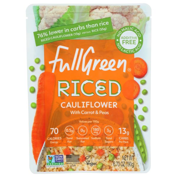 FULLGREEN: Riced Cauliflower Pea Carrot, 6.7 oz