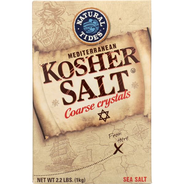 NATURAL NECTAR: Salt Mediterranean Kosher Coarse Crystals, 2.2 lb