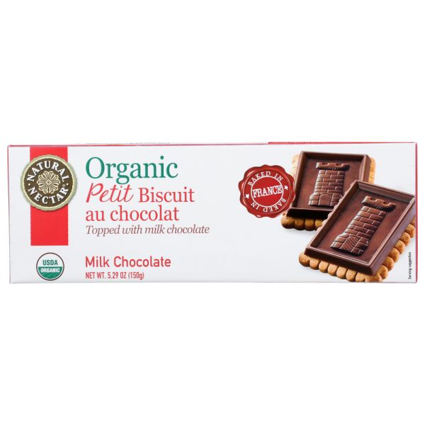 NATURAL NECTAR: Biscuit Petit Milk Choco, 5.29 oz