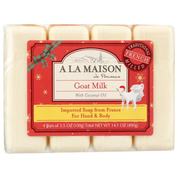 A LA MAISON: Goat Milk With Coconut Oil, 4 pk