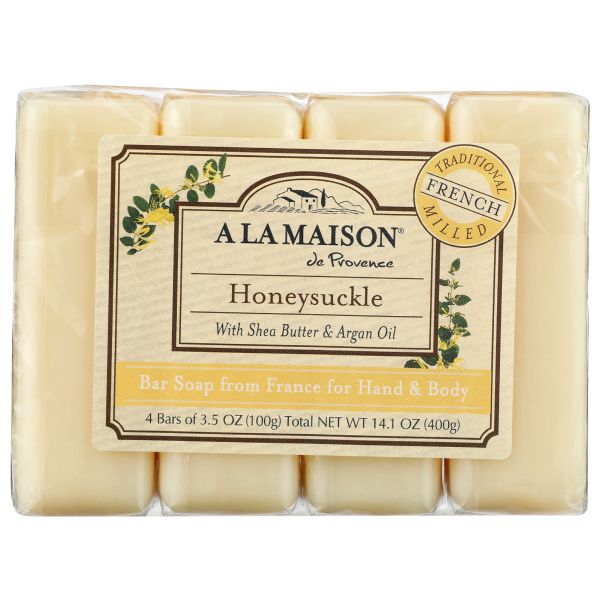 A LA MAISON: Honeysuckle Bar Soap 4 pack, 14.1 oz