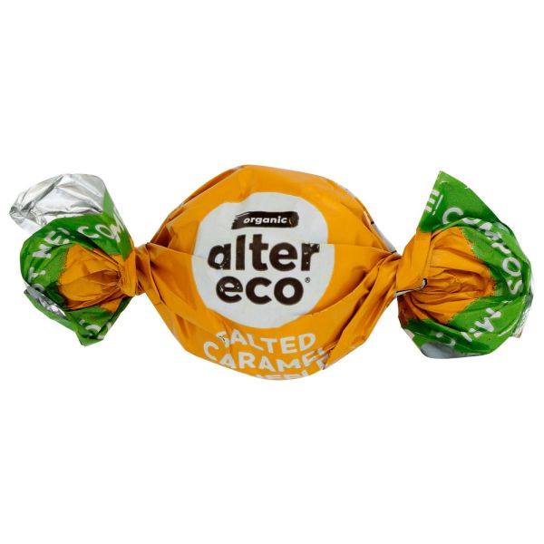 ALTER ECO: Organic Dark Chocolate Salted Caramel Truffle, 0.42 oz