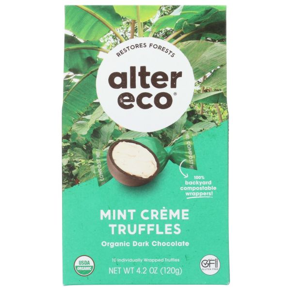 ALTER ECO: Chocolate Truffle Dark Mint Organic, 4.2 oz