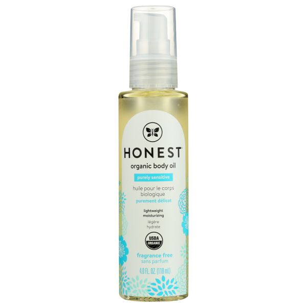 THE HONEST COMPANY: Organic Body Oil Fragrance Free, 4 oz