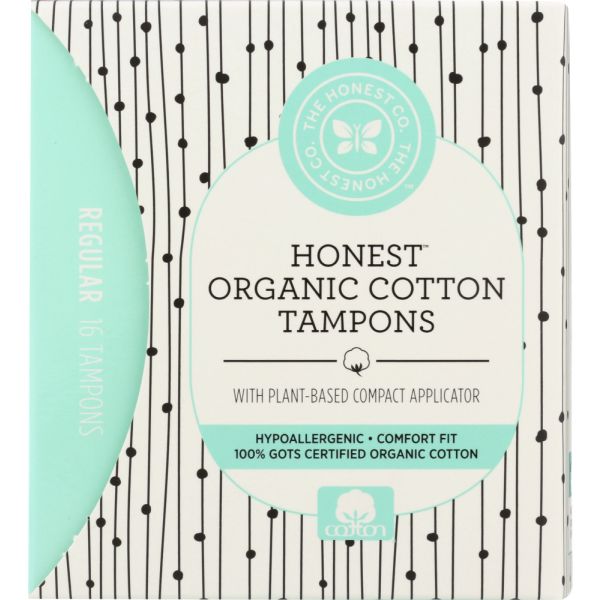 THE HONEST COMPANY: Tampons Cotton Application, 16 pc