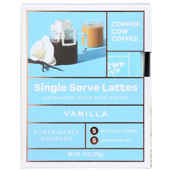 COPPER COW COFFEE: Coffee Pourover Vanilla, 7.4 oz