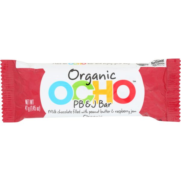 OCHO CANDY: Organic PB&J Candy Bar, 1.45 oz
