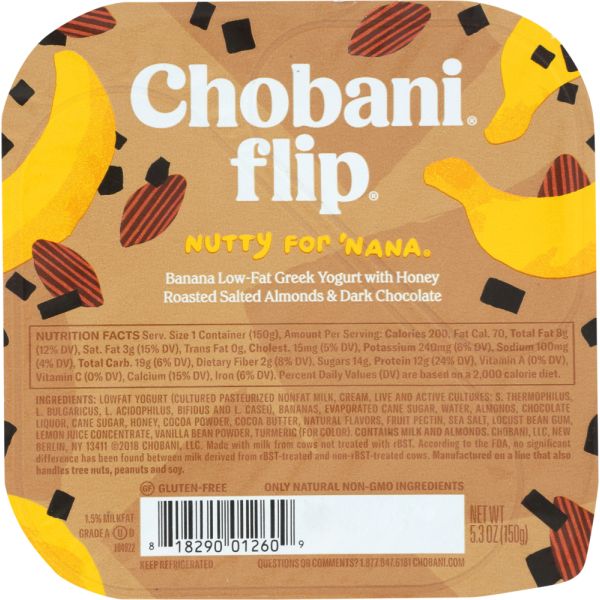 CHOBANI: Nutty for Nana Flip Yogurt, 5.30 oz
