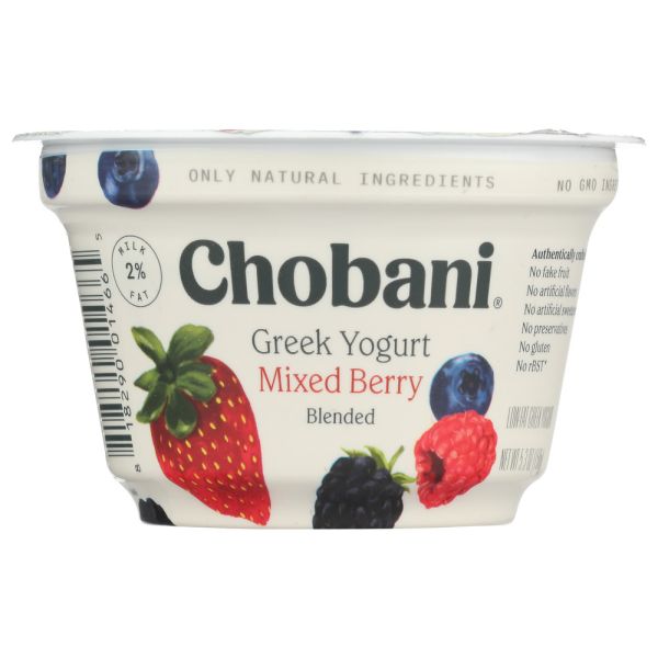 CHOBANI: Low Fat Greek Yogurt Mixed Berry Blended, 5.3 oz