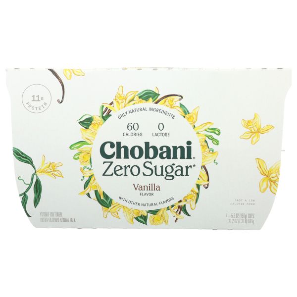 CHOBANI: Zero Sugar Vanilla, 21.2 oz