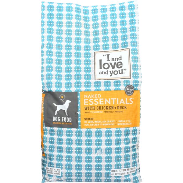I&LOVE&YOU: Dog Kibble Naked Essentials Chicken and Duck, 11 lb