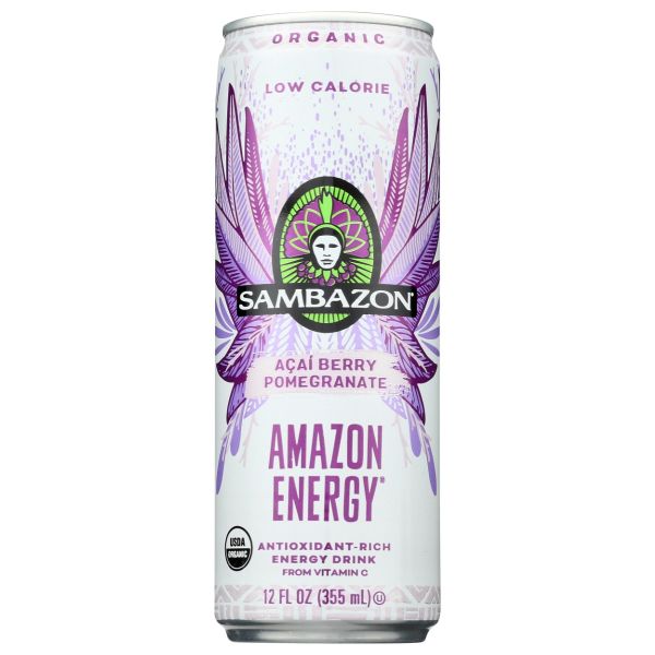 SAMBAZON: Low Calorie Acai Pomegranate Amazon Energy Drink, 12 fo