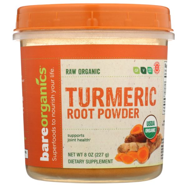 BAREORGANICS: Organic Turmeric Root Powder, 8 oz