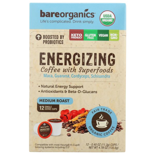 BAREORGANICS: Coffee Superfoods Energizing, 4.1 oz