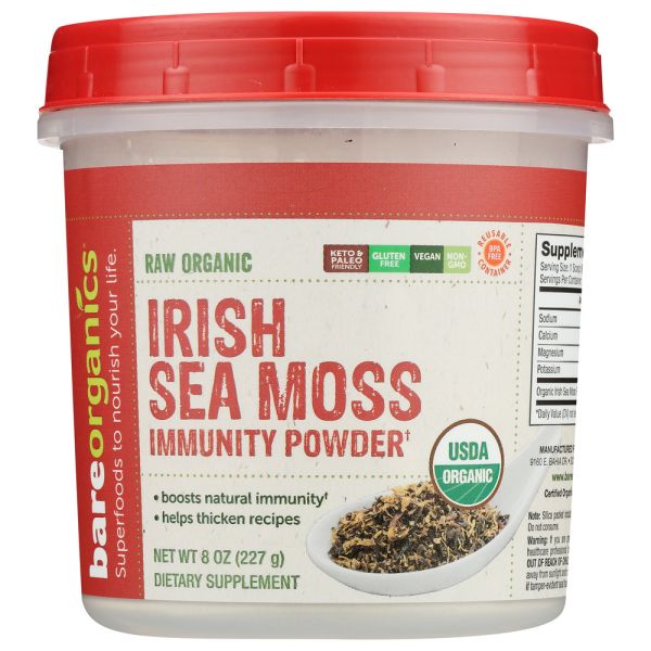 BAREORGANICS: Irish Moss Pwdr Org, 8 oz