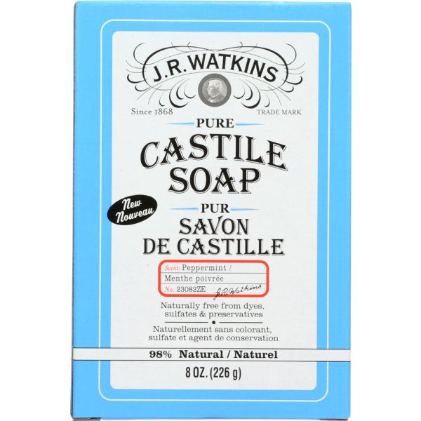 WATKINS: Castile Soap Bar Peppermint, 8 oz