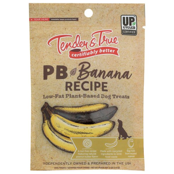 TENDER AND TRUE: Pb and Banana Dog Treats, 4 oz