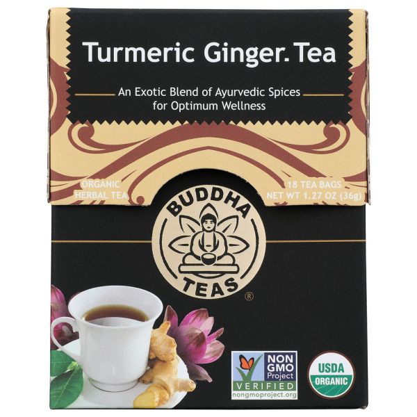 BUDDHA TEAS: Tea Turmeric Ginger, 18 bg
