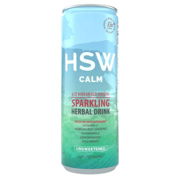 HSW: Calm Unsweetened Sparkling Herbal Drink, 12 fo