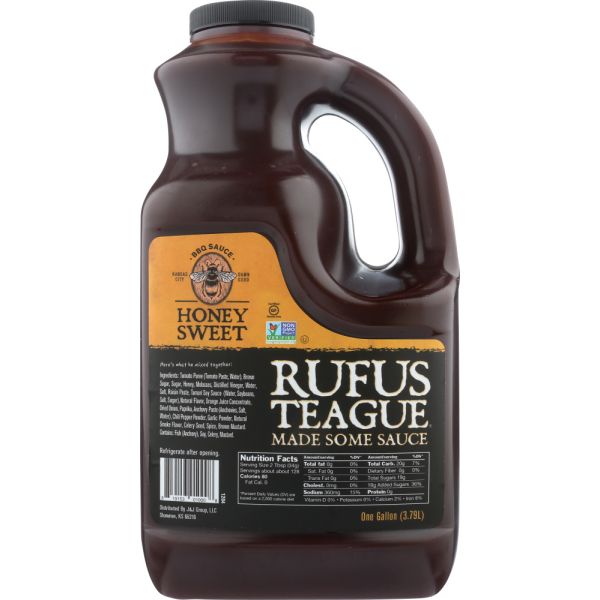 RUFUS TEAGUE: Honey Sweet BBQ Sauce, 1 ga