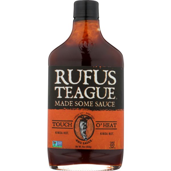 RUFUS TEAGUE: BBQ Sauce Touch O Heat, 16 oz