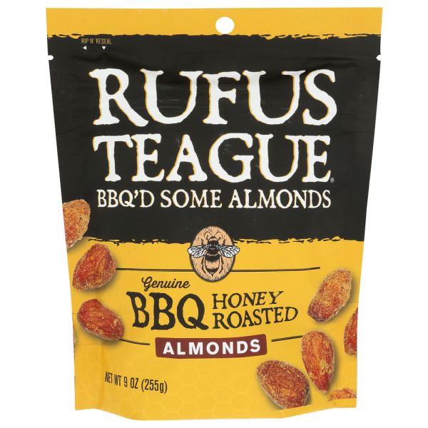 RUFUS TEAGUE: Bbq Honey Roasted Almonds, 9 oz