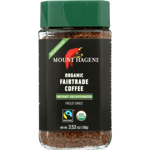 MOUNT HAGEN: Organic Freeze Dried Instant Decaf Coffee, 3.53 oz