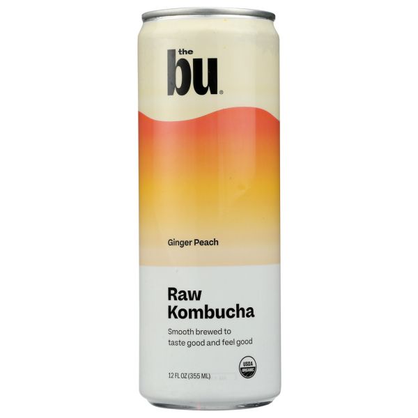 THE BU: Raw Kombucha Ginger Peach, 12 oz