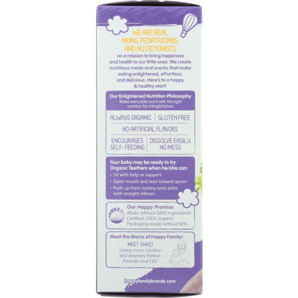 HAPPY BABY: Gentle Teething Wafers Blueberry & Purple Carrot Org, 1.7 oz