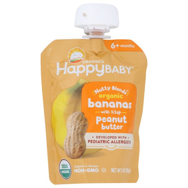 HAPPY BABY: Food Baby Bnana Pnut Bttr, 3 oz