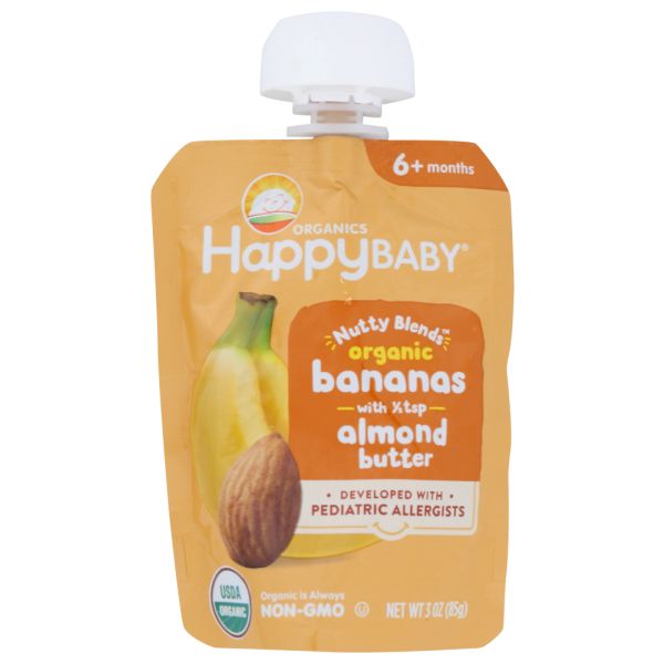 HAPPY BABY: Food Baby Bnana Almnd Btr, 3 oz