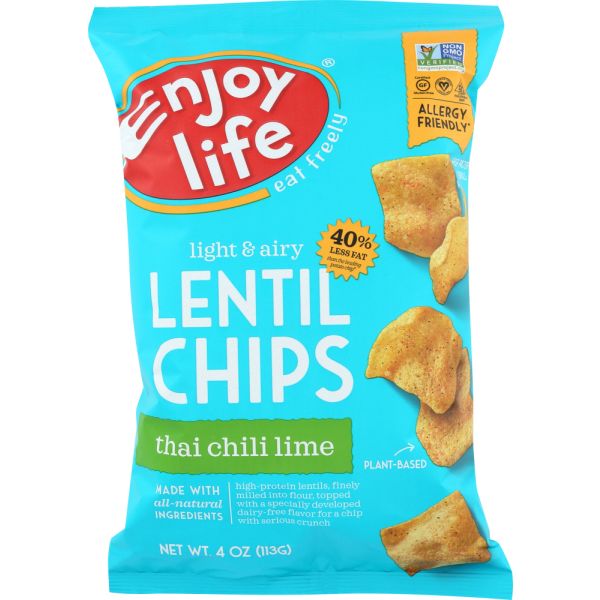ENJOY LIFE: Thai Chili Lime Lentil Chips, 4 oz