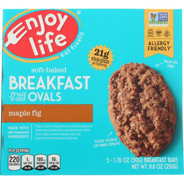 ENJOY LIFE: Breakfast Oval Maple Fig Bar, 8.8 oz