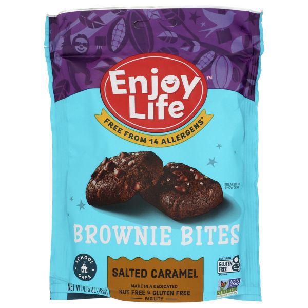 ENJOY LIFE: Bites Brownie Salted Crml, 4.76 oz