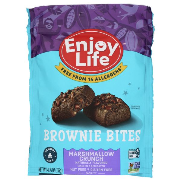 ENJOY LIFE: Chocolate Brownie Bites Marshmallow Crunch, 4.76 oz