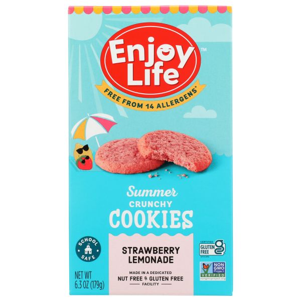 ENJOY LIFE: Summer Crunchy Cookies Strawberry Lemonade, 6.3 oz