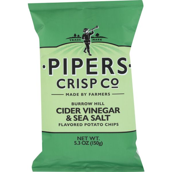 PIPERS CRISP CO: Chip Potato Cheddar Vinegar Sea Salt, 5.3 oz