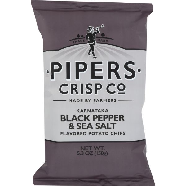 PIPERS CRISP CO: Chip Potato Black Pepper Sea Salt, 5.3 oz