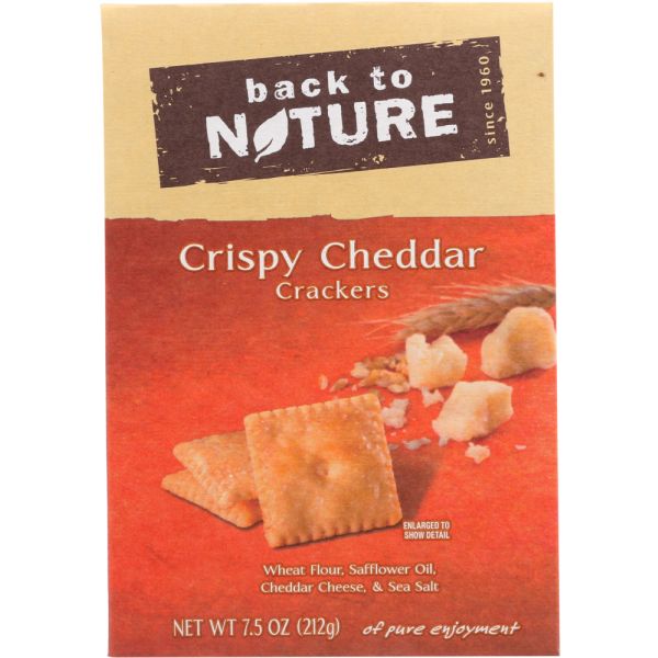 BACK TO NATURE: Crispy Cheddar Crackers, 7.5 oz