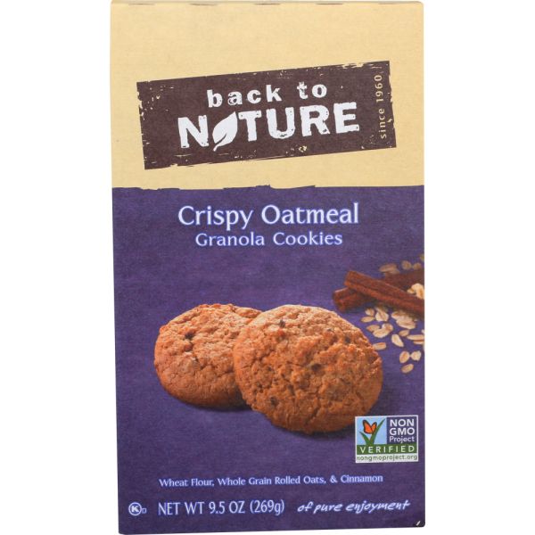 BACK TO NATURE: Crispy Oatmeal Granola Cookies, 9.5 oz