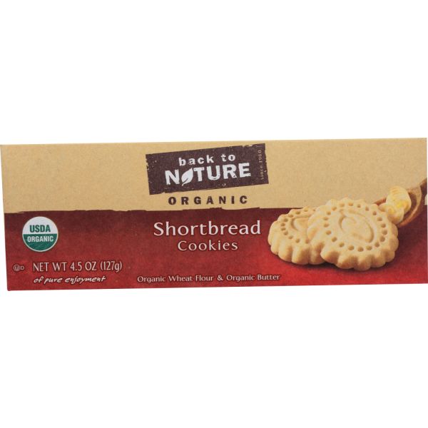BACK TO NATURE: Organic Shortbread Cookies, 4.5 oz